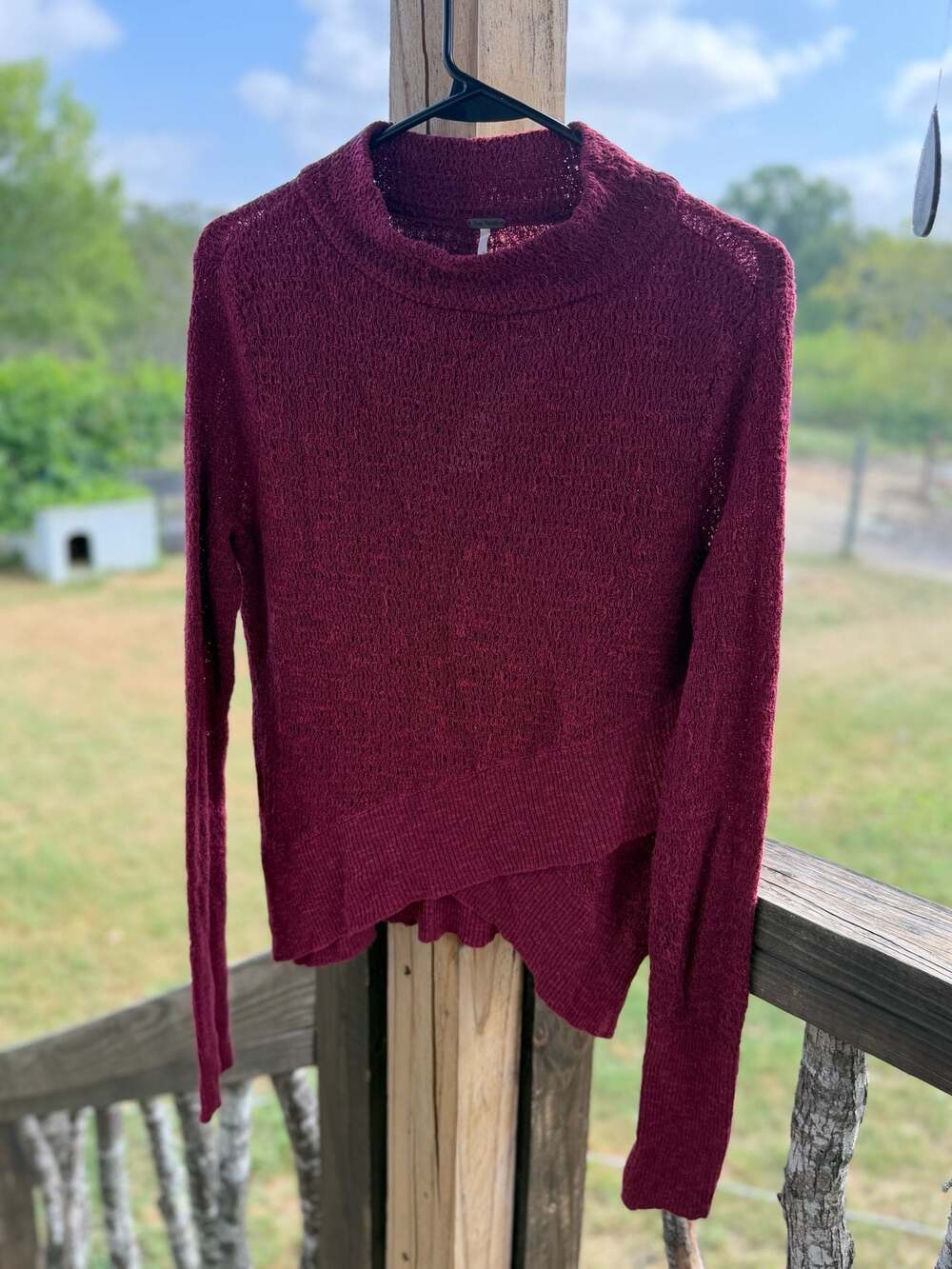 Free People Boho Wrap Crossover Mockneck Long Sleeve Sweater